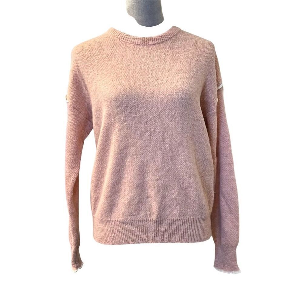 Dazy-Less Women's Pink Pullover Wool Sweater Size M Cozy Winter Cottagecore